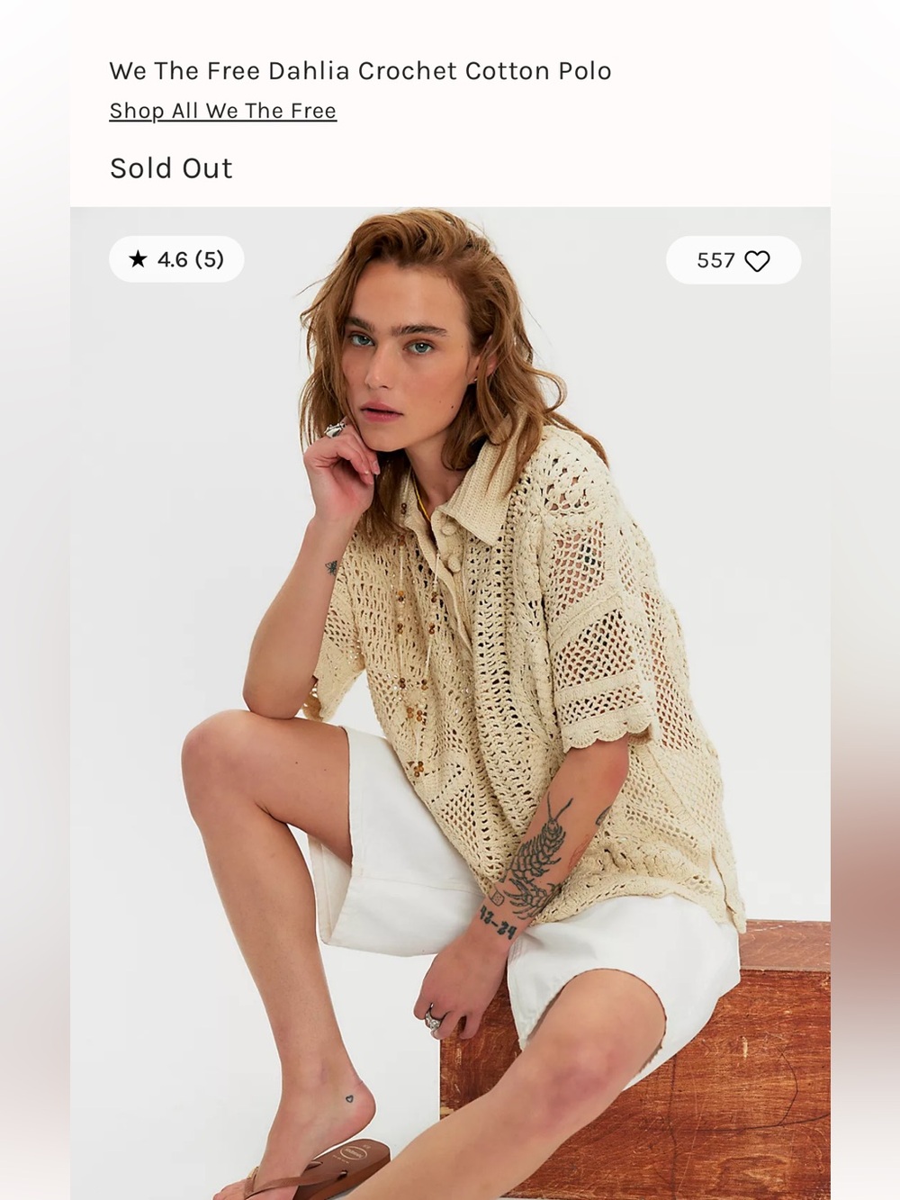 Free People Dahlia Polo size small